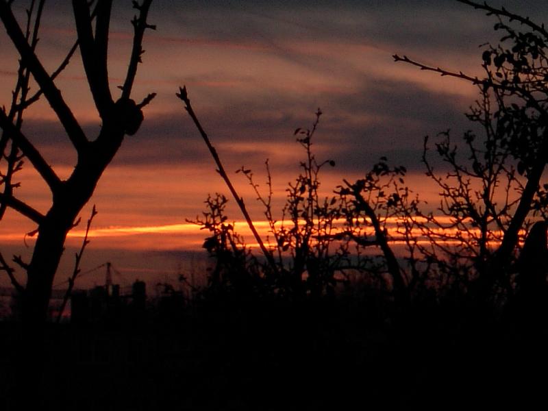 Sonnenuntergang auf unserem Balkon